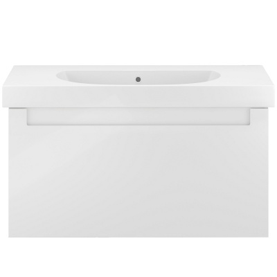 Тумба BUONGIORNO PLUS подвесная с ящиками 100, белая глянцевая-дуб Кантри Тумба BUONGIORNO PLUS подвесная с ящиками 100, белая глянцевая-дуб Кантри