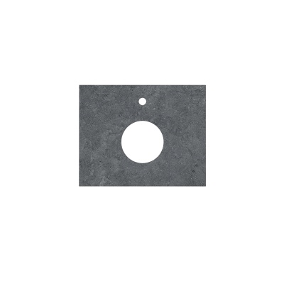 Столешница из керамогранита для накладных раковин, Роверелла 60 см, серый темный натуральный