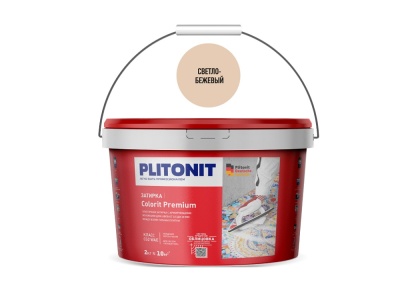 Затирка цементная PLITONIT COLORIT Premium (светло-бежевая) - 2кг