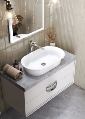 Тумба CANALETTO подвесная с ящиками 100, белая глянцевая Тумба CANALETTO подвесная с ящиками 100, белая глянцевая