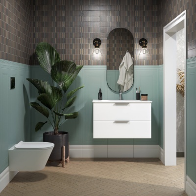 Тумба PIANO подвесная с ящиками 85, белая глянцевая Тумба PIANO подвесная с ящиками 85, белая глянцевая