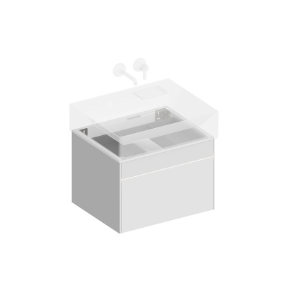 Тумба LOGICA подвесная 2 ящика 60 см, белоснежный Тумба LOGICA подвесная 2 ящика 60 см, белоснежный