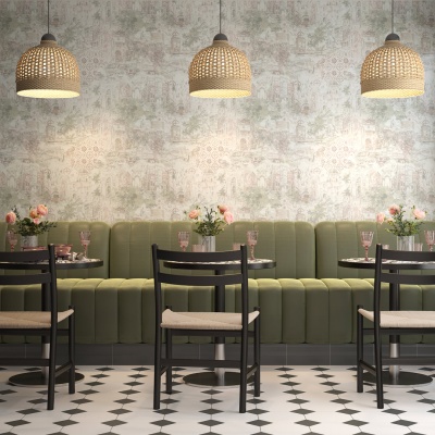 Обои виниловые Впечатление мотив, зеленый