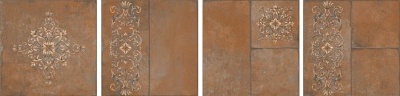 Каменный остров коричневый декорированный 30x30x0,8