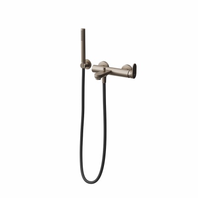 Ручной душ OLE с держателем для лейки и шлангом, без вывода для подачи воды, золотой атласный