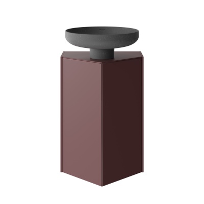 Тумба-модуль CARAVAN под раковину со столешницей без боковин, подвесная 50, push, марокканский гранатовый