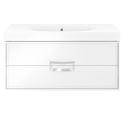 Тумба CANALETTO подвесная с ящиками 100, белая глянцевая Тумба CANALETTO подвесная с ящиками 100, белая глянцевая