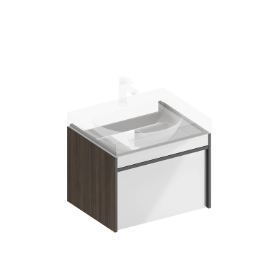 Тумба MODULA подвесная 60 с ящиком 1+1, арабика Тумба MODULA подвесная 60 с ящиком 1+1, арабика