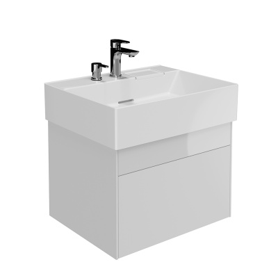 Тумба LOGICA подвесная 2 ящика 60 см, белоснежный Тумба LOGICA подвесная 2 ящика 60 см, белоснежный