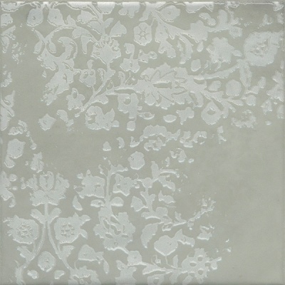 Декор Адриатика 1 зелёный глянцевый 20x20x0,69