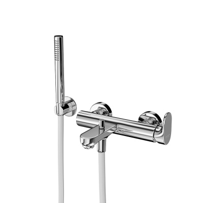 Ручной душ OLE с держателем для лейки и шлангом, без вывода для подачи воды, хром