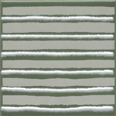 Декор Бахия 4 зелёный глянцевый 9,8x9,8x0,7