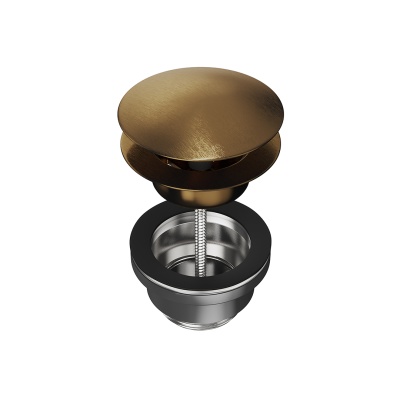 Донный клапан для раковины, потертая бронза Донный клапан для раковины, потертая бронза