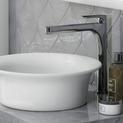 Смеситель для раковины OLE однорычажный высокий без донного клапана, хром глянец Смеситель для раковины OLE однорычажный высокий без донного клапана, хром глянец