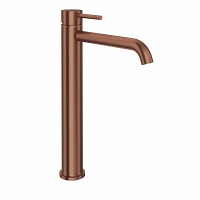Смеситель для раковины ETERNA, высокий, без донного клапана, брашированная медь Смеситель для раковины ETERNA, высокий, без донного клапана, брашированная медь