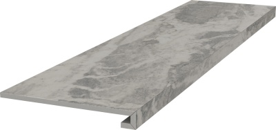 Ступень клееная Альбино серый обрезной 33x119,5x0,9