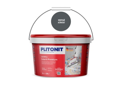Затирка цементная PLITONIT COLORIT Premium (мокрый асфальт) - 2кг