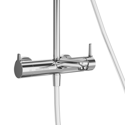 Душевая колонна FONTE на 3 потока с фиксированным изливом и механическим смесителем, хром Душевая колонна FONTE на 3 потока с фиксированным изливом и механическим смесителем, хром