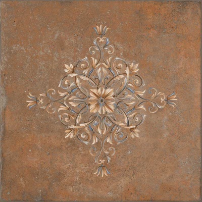 Каменный остров коричневый декорированный 30x30x0,8