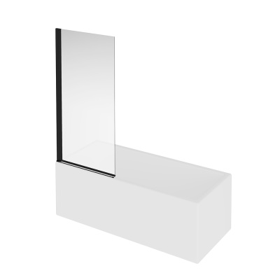 Шторка на ванну VETRO, распашная 80х150, матовый черный Шторка на ванну VETRO, распашная 80х150, матовый черный