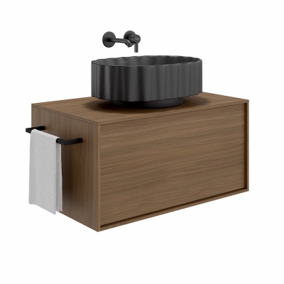 Раковина ARTBASIN Conchiglia накладная 50, черная матовая Раковина ARTBASIN Conchiglia накладная 50, черная матовая