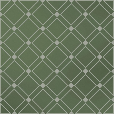 Декор Бахия 1 зелёный глянцевый 9,8x9,8x0,7