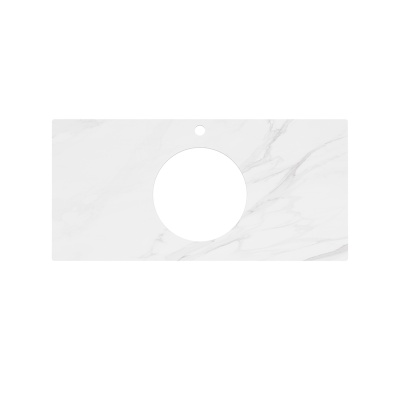 Столешница из керамогранита для накладных раковин, Монте Тиберио 100 см, белый натуральный