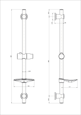 Душевой гарнитур SONATA, матовый черный Душевой гарнитур SONATA, матовый черный